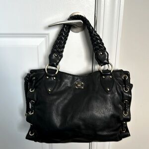 Michael Kors black leather shoulder bag